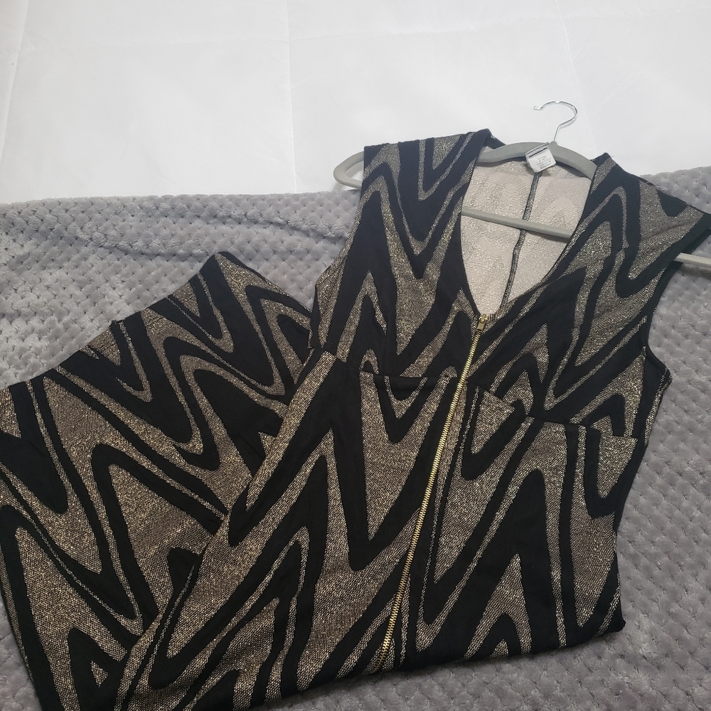 Gold and black dress